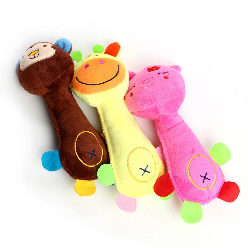 Durable Low Price Pet Dog Plush Toy Animal Shape with Squeaky for Small Dogs Chihuahua Yorkshire Bichon Puppy Chew Cleaning Toys - Pet Moda Store