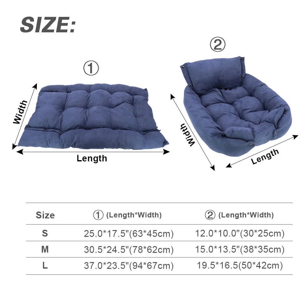 ComfortNest™ 3-in-1 Premium Pet Bed | Multi-Function Cushioned Kennel | Thermal Winter Warming Technology | For Dogs & Cats of All Ages - Pet Moda Store