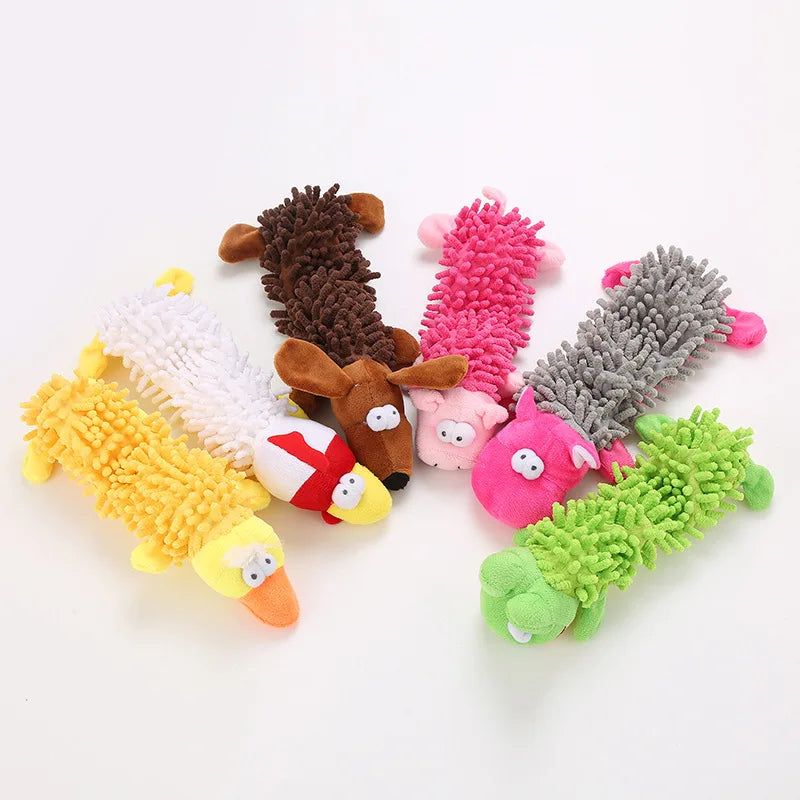 Durable Low Price Pet Dog Plush Toy Animal Shape with Squeaky for Small Dogs Chihuahua Yorkshire Bichon Puppy Chew Cleaning Toys - Pet Moda Store