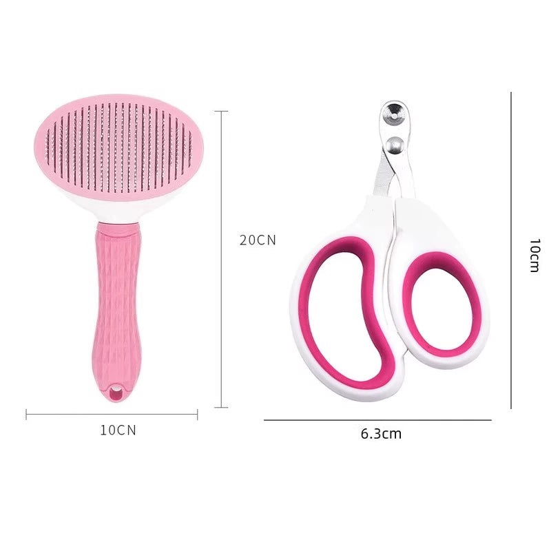 GroomMaster™ Premium Feline Detangling System | Self-Cleaning Needle Comb Technology | Advanced Knot Removal & Shedding Control | Professional Grooming Tool For All Hair Types - Pet Moda Store