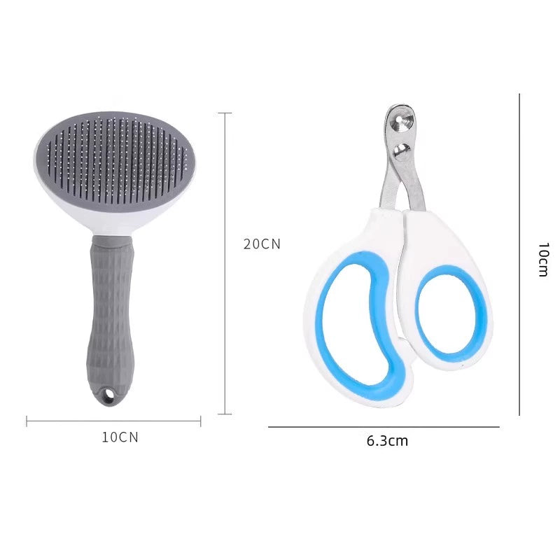 GroomMaster™ Premium Feline Detangling System | Self-Cleaning Needle Comb Technology | Advanced Knot Removal & Shedding Control | Professional Grooming Tool For All Hair Types - Pet Moda Store