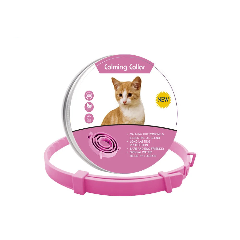 SerenityCare™ Pheromone-Infused Calming Collar | Natural Anxiety Relief for Cats & Dogs | Long-Lasting Stress Reduction | Adjustable Comfort Design - Pet Moda Store