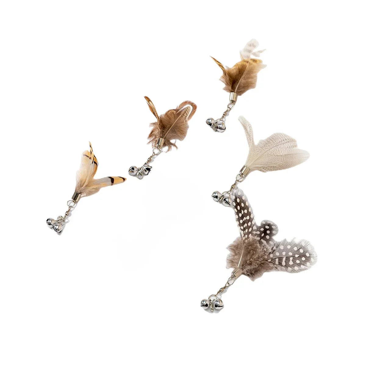 FeatherPrey™ Premium Cat Toy Refills | Interactive Wand Accessories Pack | Assorted Birds & Worms with Bells | Training Foam Balls for Kittens & Cats - Pet Moda Store