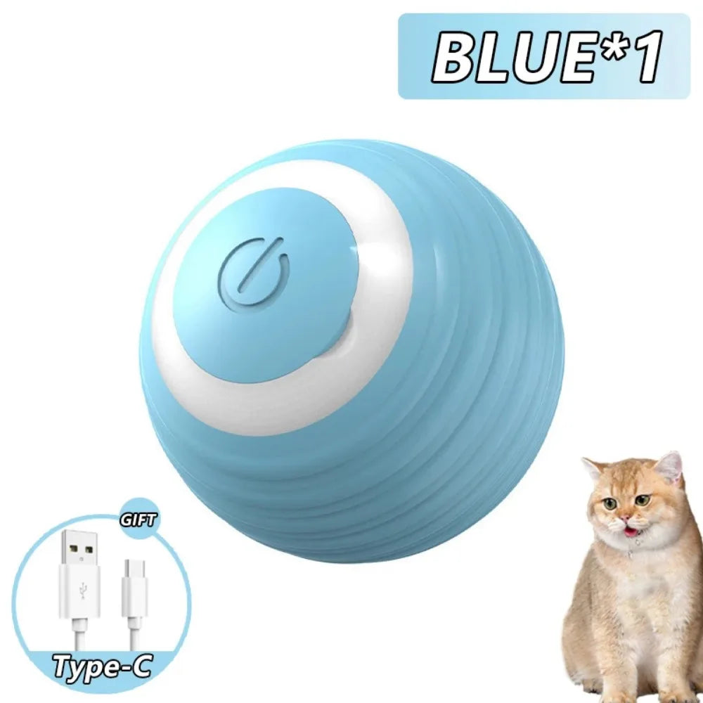 LEMEENQ™ SmartChase Interactive Cat Toy | Auto-Rolling Electronic Mouse | Rechargeable Motion-Activated Ball with Tail | Intelligent Pet Stimulation System - Pet Moda Store