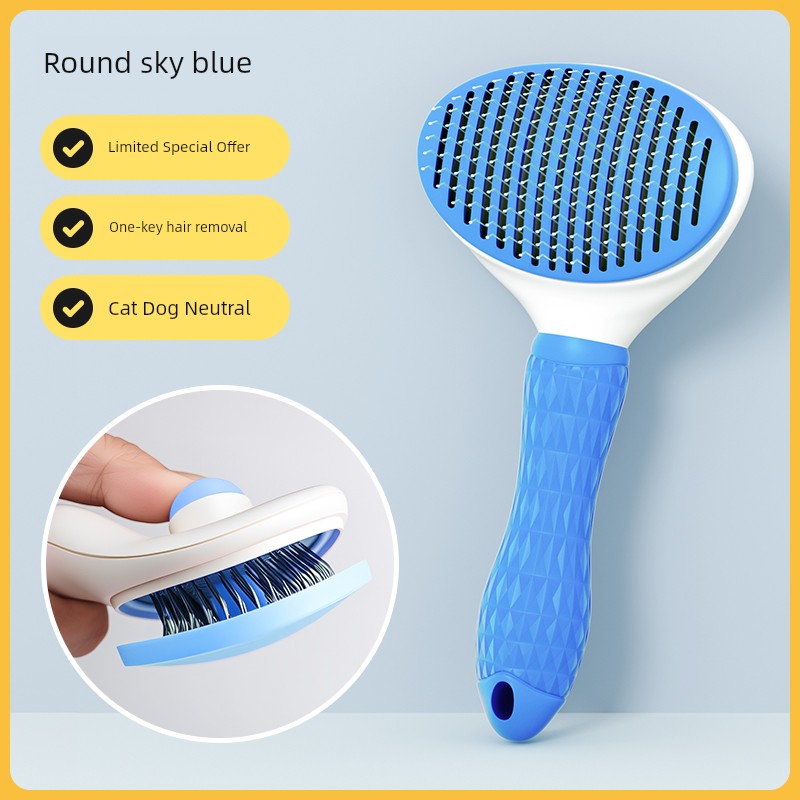 GroomMaster™ Premium Feline Detangling System | Self-Cleaning Needle Comb Technology | Advanced Knot Removal & Shedding Control | Professional Grooming Tool For All Hair Types - Pet Moda Store
