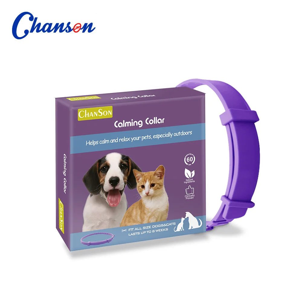 SerenityCare™ Pheromone-Infused Calming Collar | Natural Anxiety Relief for Cats & Dogs | Long-Lasting Stress Reduction | Adjustable Comfort Design - Pet Moda Store