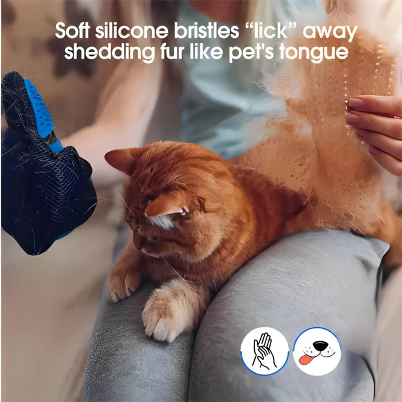 GroomGlove™ Premium Deshedding System | 2-in-1 Massage & Hair Removal Tool | Comfort-Grip Grooming Technology | For All Dogs & Cats - Pet Moda Store