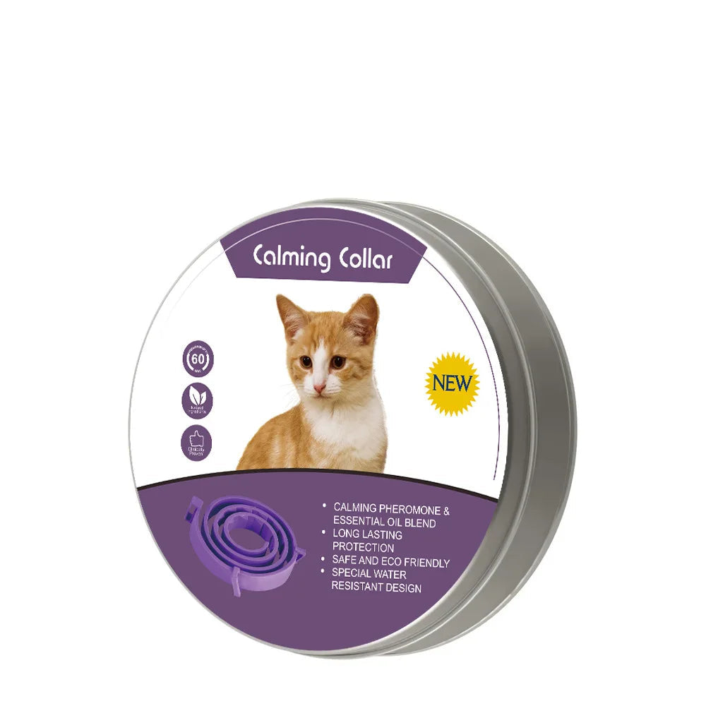 SerenityCare™ Pheromone-Infused Calming Collar | Natural Anxiety Relief for Cats & Dogs | Long-Lasting Stress Reduction | Adjustable Comfort Design - Pet Moda Store