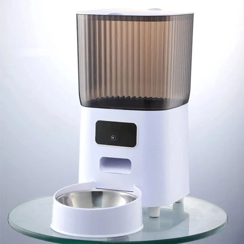 Dual-Bowl Smart Pet Feeding System - 5L Capacity with HD Camera Monitoring - Voice Recording Technology & Programmable Dispensing for Cats & Dogs - Pet Moda Store