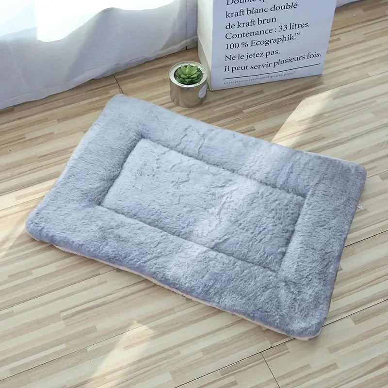 DualComfort™ Reversible Plush Pet Mat | Premium Double-Sided Sleeping Pad | Warm Cushioned Design | For Cats & Small Dogs - Pet Moda Store