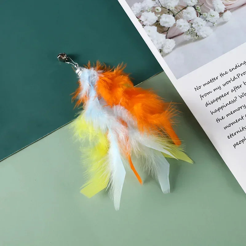 FeatherPrey™ Premium Cat Toy Refills | Interactive Wand Accessories Pack | Assorted Birds & Worms with Bells | Training Foam Balls for Kittens & Cats - Pet Moda Store