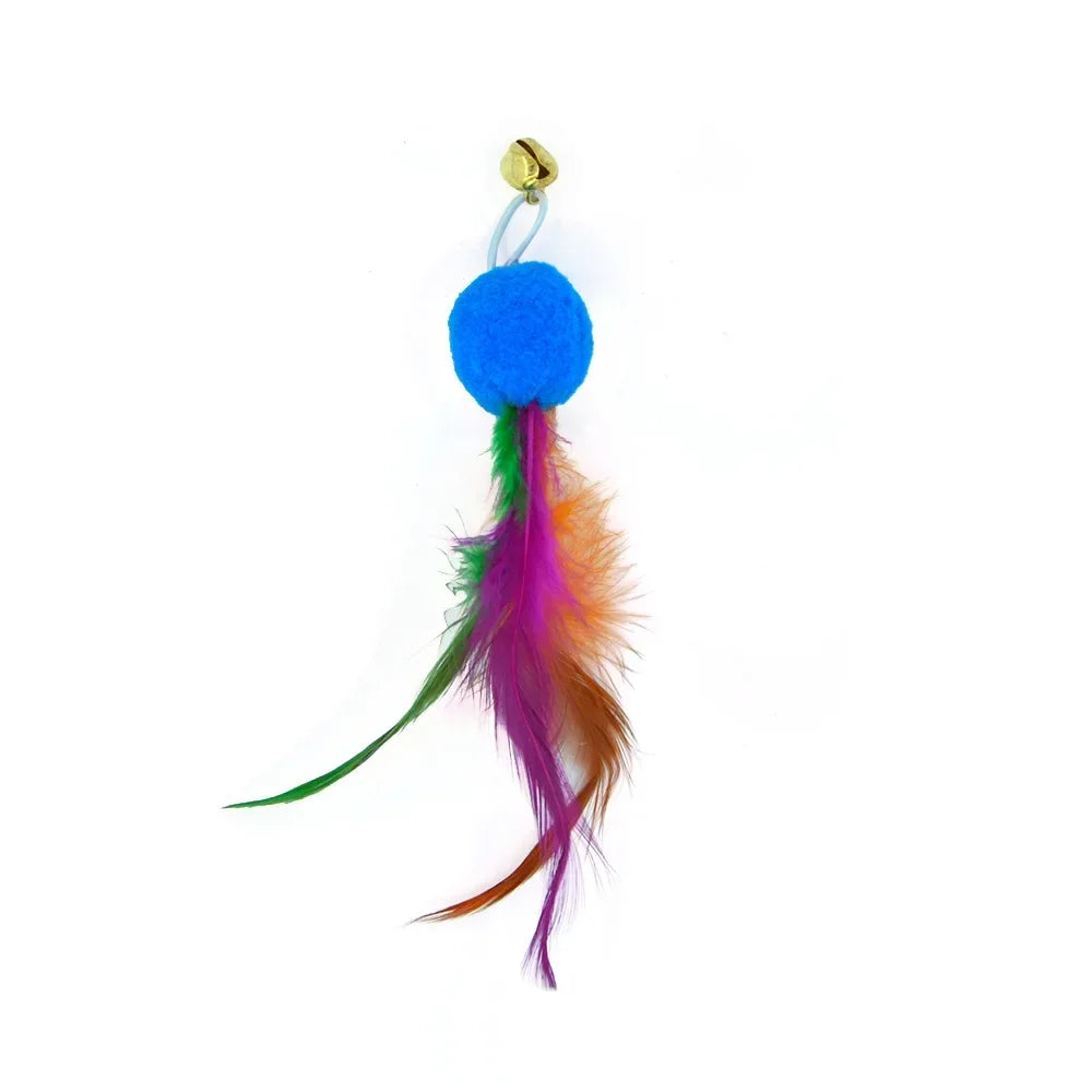 FeatherPrey™ Premium Cat Toy Refills | Interactive Wand Accessories Pack | Assorted Birds & Worms with Bells | Training Foam Balls for Kittens & Cats - Pet Moda Store
