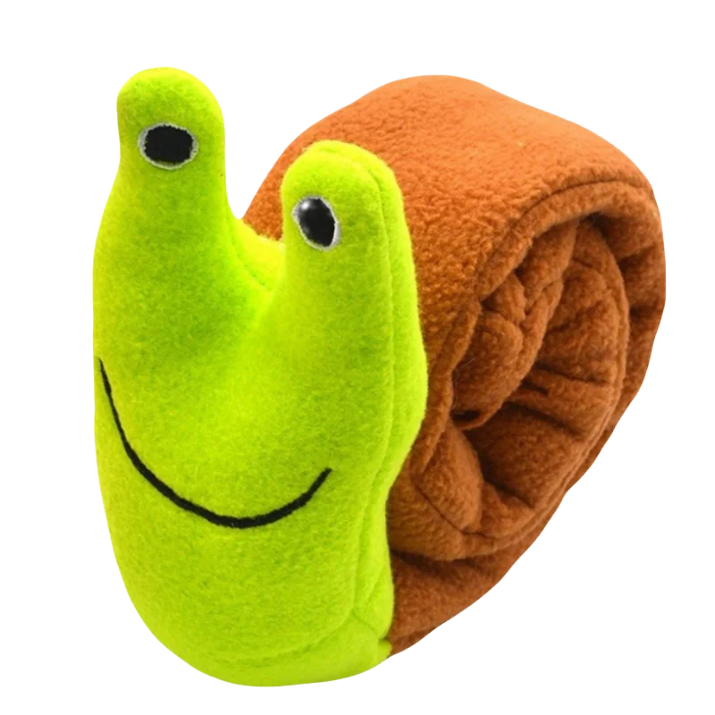 Dog Puzzle Feeder Interactive Toy Indestructible Plush Sound Squeak Puppy Toys For Resistant Foldable Snail Dogs Pet Supplies - Pet Moda Store