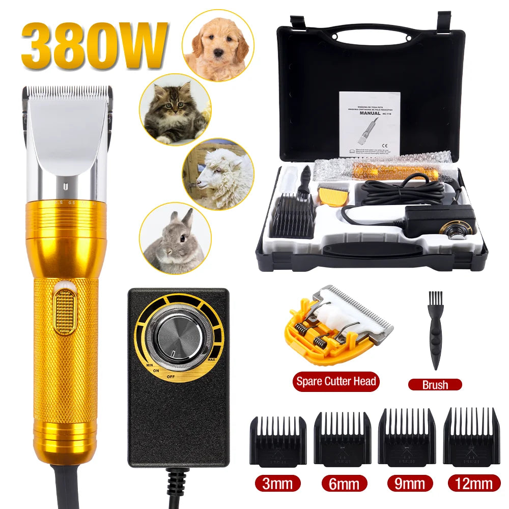 PowerGroom™ 380W Professional Cordless Clipper | 12V High-Performance Trimming System | Multi-Species Compatible | For Pets, Livestock & Carpets - Pet Moda Store