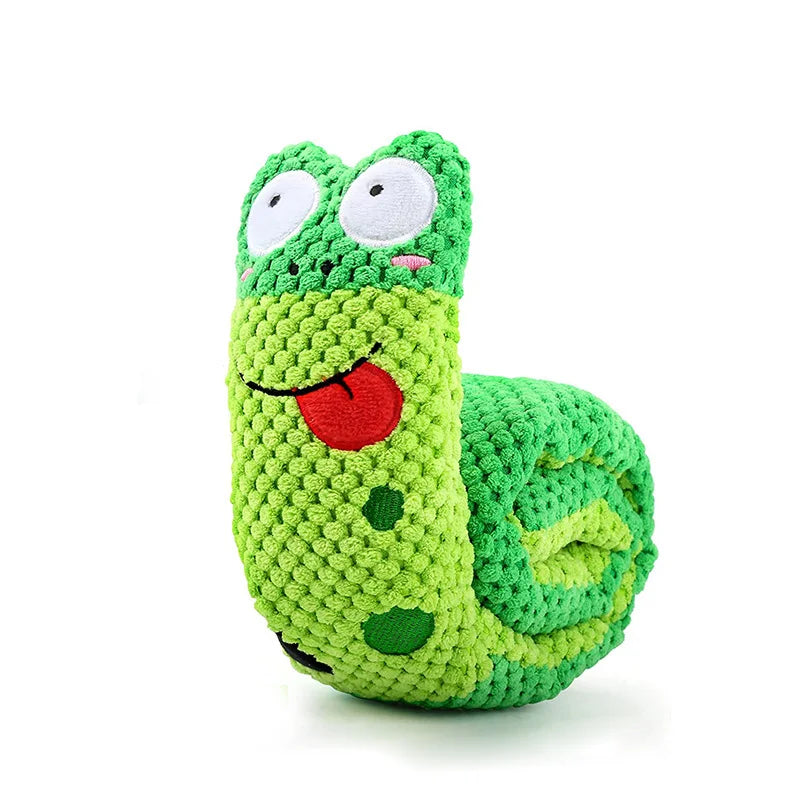 Dog Puzzle Feeder Interactive Toy Indestructible Plush Sound Squeak Puppy Toys For Resistant Foldable Snail Dogs Pet Supplies - Pet Moda Store