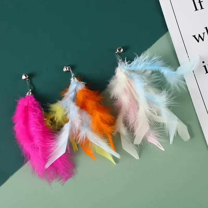 FeatherPrey™ Premium Cat Toy Refills | Interactive Wand Accessories Pack | Assorted Birds & Worms with Bells | Training Foam Balls for Kittens & Cats - Pet Moda Store