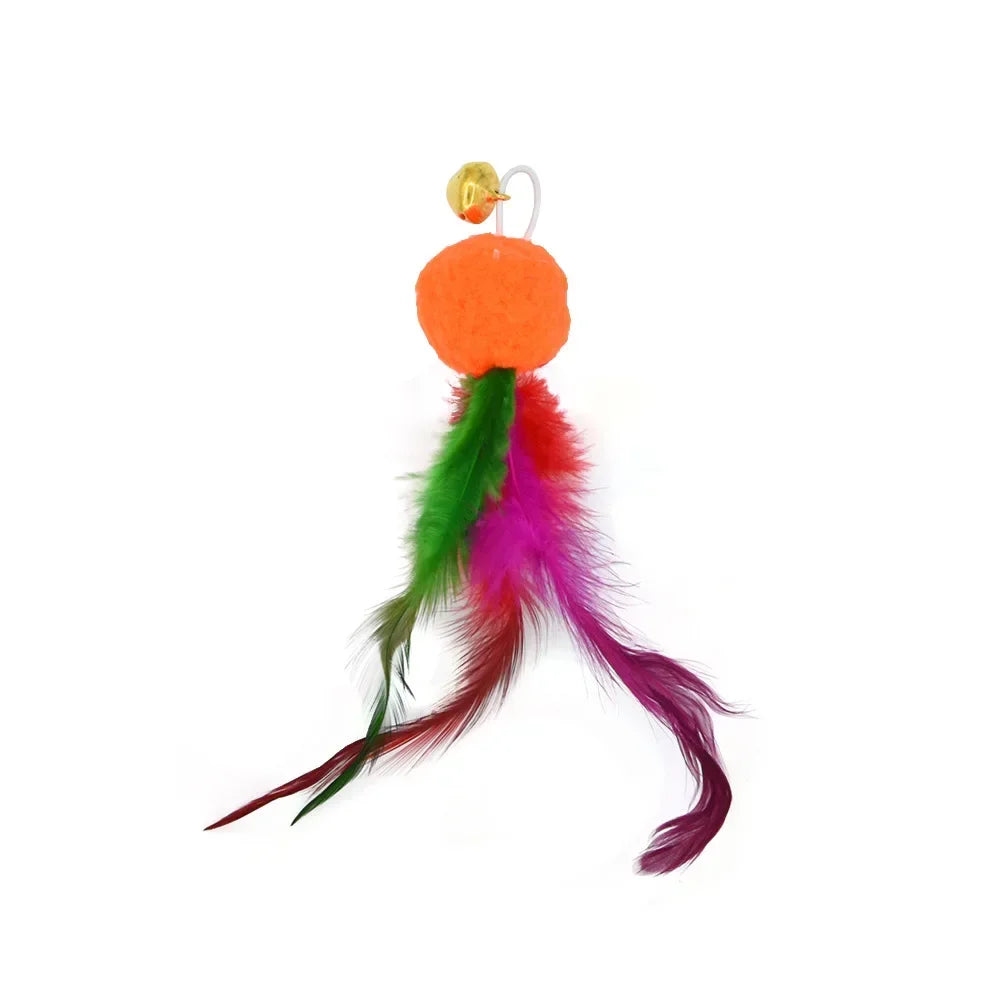 FeatherPrey™ Premium Cat Toy Refills | Interactive Wand Accessories Pack | Assorted Birds & Worms with Bells | Training Foam Balls for Kittens & Cats - Pet Moda Store