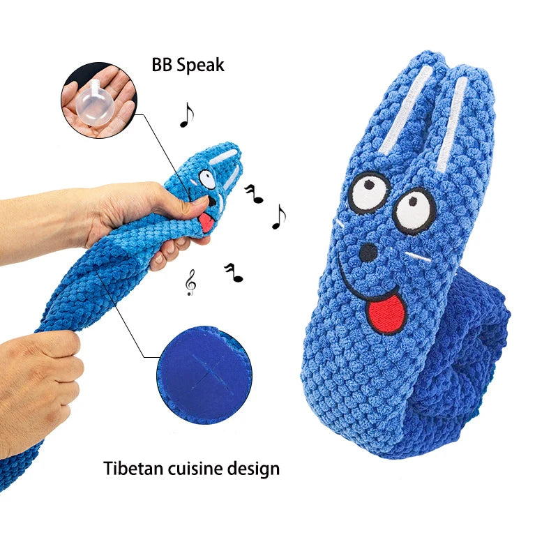 Dog Puzzle Feeder Interactive Toy Indestructible Plush Sound Squeak Puppy Toys For Resistant Foldable Snail Dogs Pet Supplies - Pet Moda Store