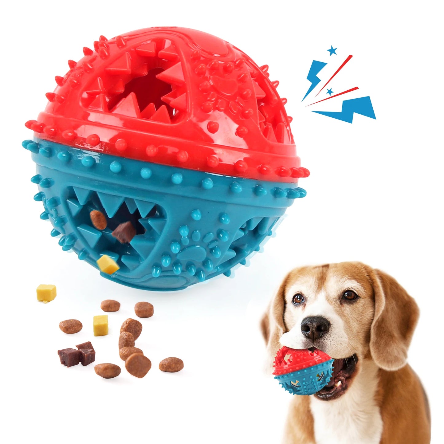 DentalTone™ Interactive Training Ball | Premium Teeth Cleaning Chew Toy | Food Dispensing System with Sound | Durable Anti-Bite Design for Dogs - Pet Moda Store