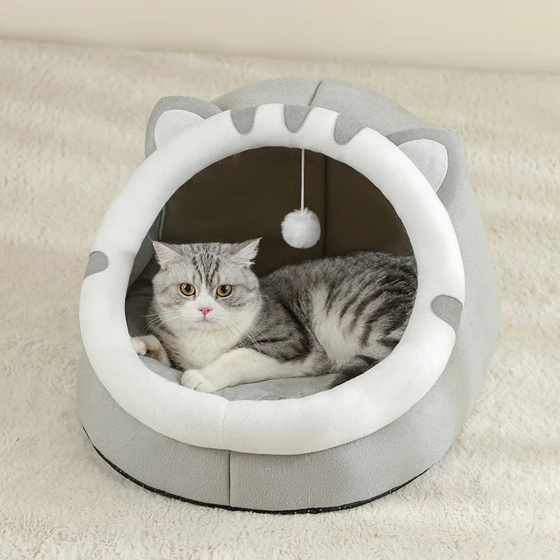 CozyDen™ Premium Pet Cave Bed | Insulated Tent Design with Plush Cushioning | Enclosed Sleeping Sanctuary | For Cats & Small Dogs - Pet Moda Store