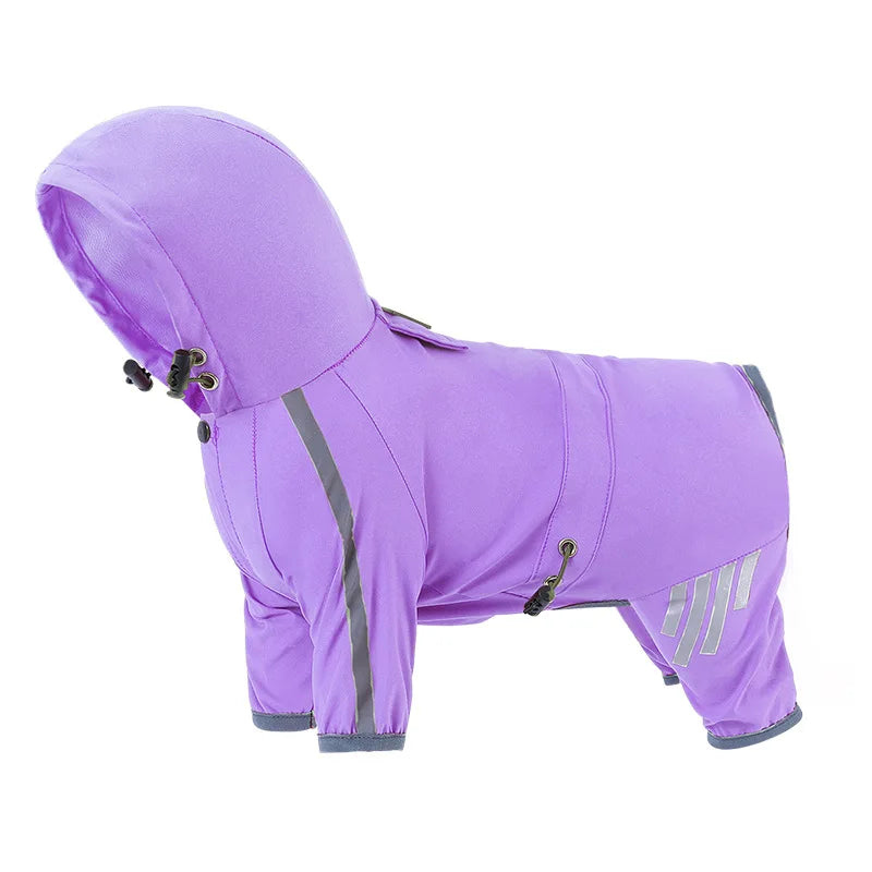 StormShield™ Reflective Hooded Rainsuit | Waterproof Full-Body Protection | Safety-Visibility Technology | For Small & Medium Breeds - Pet Moda Store