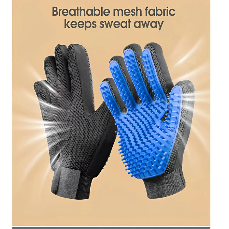 GroomGlove™ Premium Deshedding System | 2-in-1 Massage & Hair Removal Tool | Comfort-Grip Grooming Technology | For All Dogs & Cats - Pet Moda Store