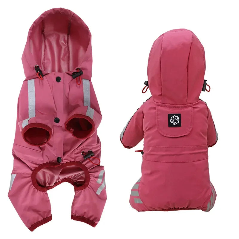 StormShield™ Reflective Hooded Rainsuit | Waterproof Full-Body Protection | Safety-Visibility Technology | For Small & Medium Breeds - Pet Moda Store