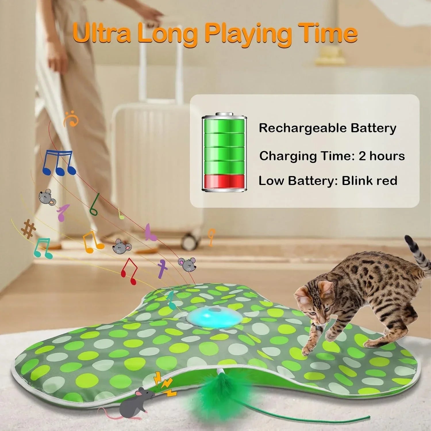 HuntMaster™ Smart Interactive Cat Toy | Motion-Activated Hide & Seek System | Electronic Mouse with Concealed Feathers | Squeaky Kitten Teaser - Pet Moda Store
