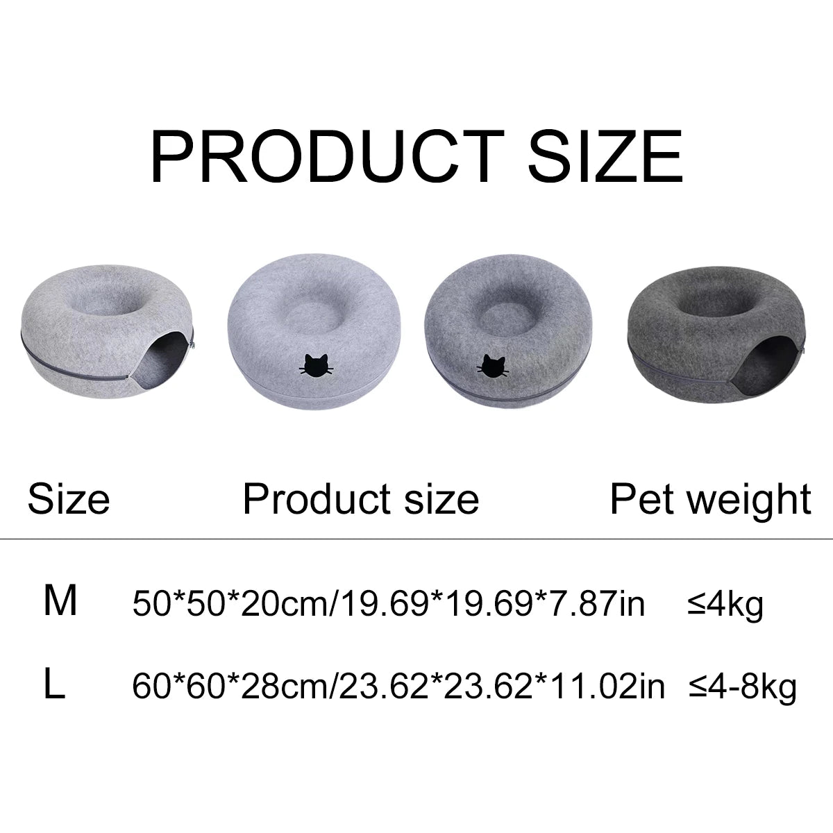 HideyDome™ 2-in-1 Felt Pet Sanctuary | Premium Donut Bed with Ventilation | Interactive Tunnel & Hiding System | For Cats & Small Dogs - Pet Moda Store