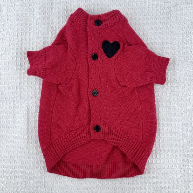 CozyLove™ All-Season Pet Hoodie | Premium Thermal Sweater | Designer Heart Collection | For Small & Medium Pets - Pet Moda Store