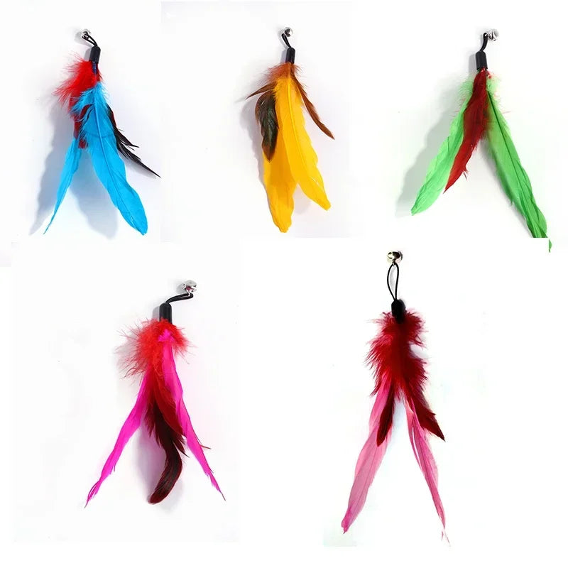 FeatherPrey™ Premium Cat Toy Refills | Interactive Wand Accessories Pack | Assorted Birds & Worms with Bells | Training Foam Balls for Kittens & Cats - Pet Moda Store