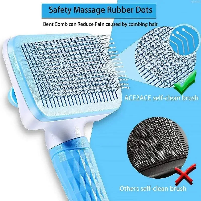 FurMaster™ Professional Deshedding Tool | Long-Hair Pet Grooming System | Dual-Purpose Bath & Dry Brush | For Cats & Dogs - Pet Moda Store