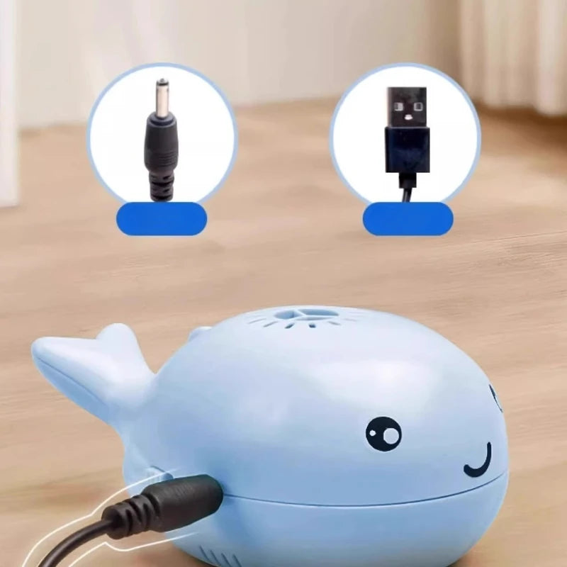 WhaleChaser™ Interactive Electric Toy | USB-Powered Dual Function Ball & Fan | Simulated Marine Motion | Premium Kitten Teaser System - Pet Moda Store