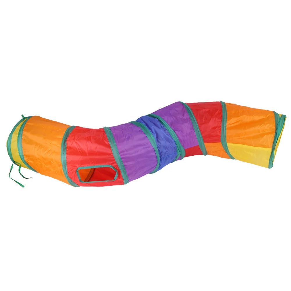 TunnelFun™ Premium Foldable Cat Tunnel | Indoor Play Passageway with Crinkle Material | Breathable Drill Barrel Design | Collapsible Storage - Pet Moda Store
