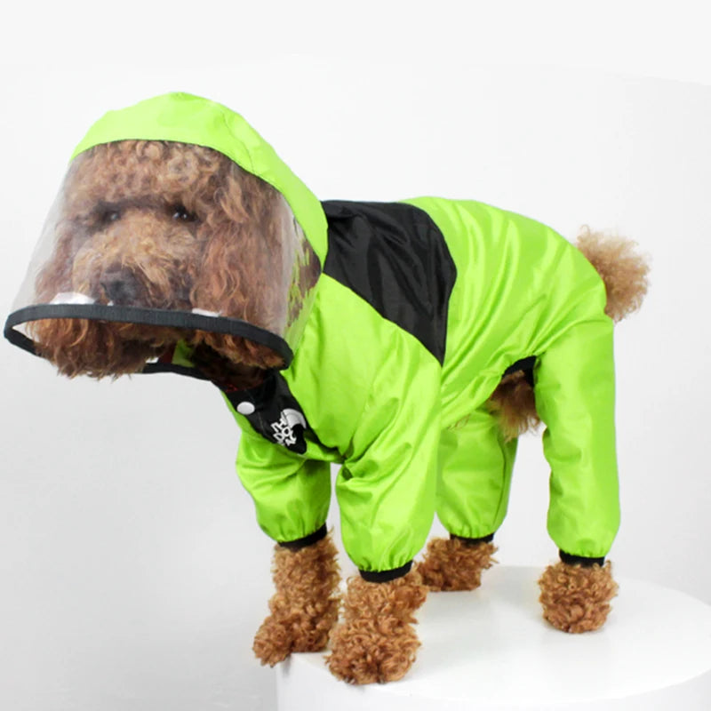 FacePro™ Designer Canine Rainsuit | Full-Body Waterproof Protection | Premium Water-Resistant Technology | Stylish Dog Face Design - Pet Moda Store