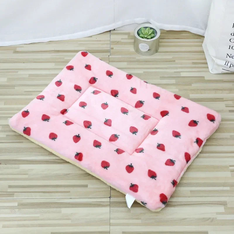 DualComfort™ Reversible Plush Pet Mat | Premium Double-Sided Sleeping Pad | Warm Cushioned Design | For Cats & Small Dogs - Pet Moda Store