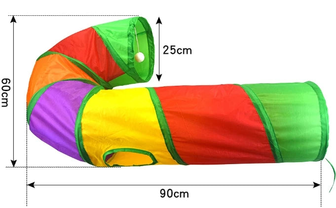 InstinctPlay™ Collapsible Cat Tunnel | Premium Pop-Up Hide & Seek System | Portable Interactive Hunting Den | Stimulates Natural Feline Behavior - Pet Moda Store