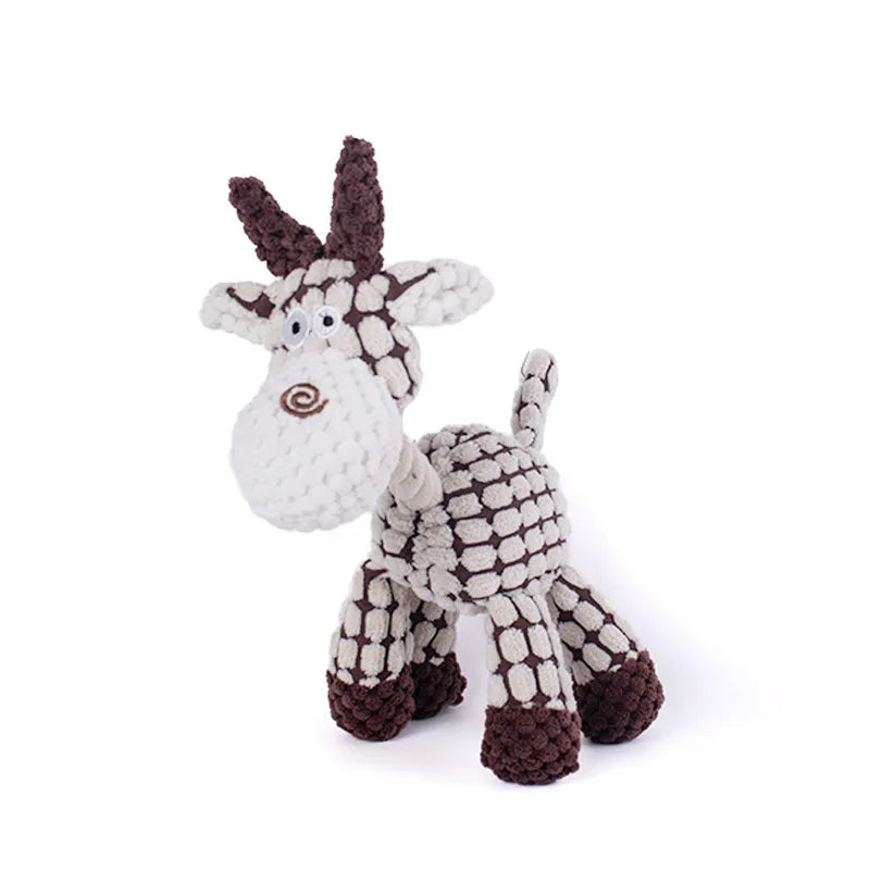 DuraCord™ Premium Animal Plush Collection | Bite-Resistant Squeaky Dog Toys | Corduroy Training Companions | For Small to Large Breeds - Pet Moda Store