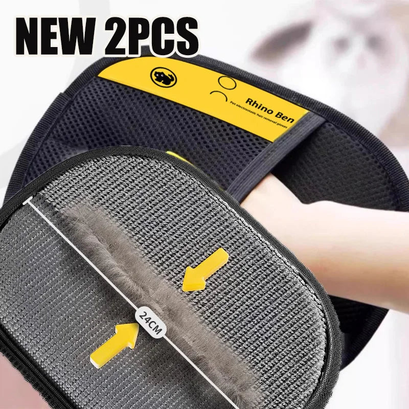 DualTouch™ Pet Grooming System | Double-Sided Hair Collection Gloves | Multi-Function Beauty & Cleaning Tool | Stress-Free Pet Care Solution - Pet Moda Store