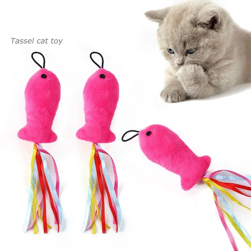 FeatherPrey™ Premium Cat Toy Refills | Interactive Wand Accessories Pack | Assorted Birds & Worms with Bells | Training Foam Balls for Kittens & Cats - Pet Moda Store