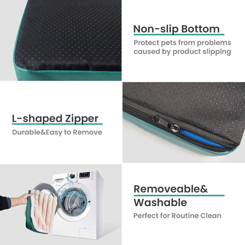ZipClean™ Premium Removable Pet Bed | Washable Elastic Cushion with Zipper | Multi-Function Nesting Mat | For Small & Medium Pets - Pet Moda Store
