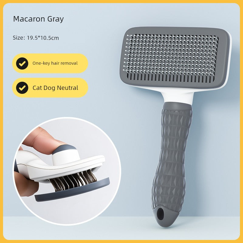 GroomMaster™ Premium Feline Detangling System | Self-Cleaning Needle Comb Technology | Advanced Knot Removal & Shedding Control | Professional Grooming Tool For All Hair Types - Pet Moda Store