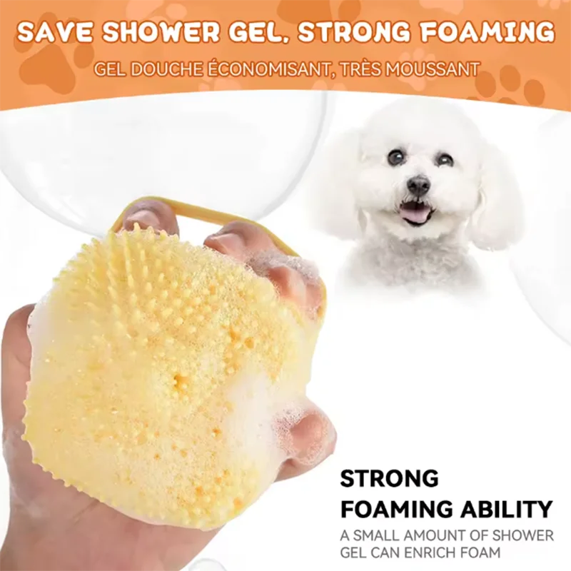 SpaGroom™ Silicone Massage Bath Brush | Multi-Function Gentle Cleansing System | Safety-Soft Technology | For All Dogs & Cats - Pet Moda Store