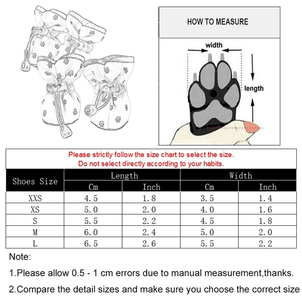 PawProtect™ All-Weather Pet Booties | 4-Piece Anti-Slip Footwear Set | Adjustable Soft-Sole Technology | For All Dog & Cat Breeds - Pet Moda Store