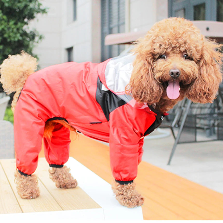 FacePro™ Designer Canine Rainsuit | Full-Body Waterproof Protection | Premium Water-Resistant Technology | Stylish Dog Face Design - Pet Moda Store