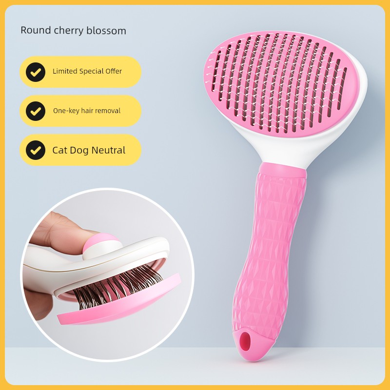 GroomMaster™ Premium Feline Detangling System | Self-Cleaning Needle Comb Technology | Advanced Knot Removal & Shedding Control | Professional Grooming Tool For All Hair Types - Pet Moda Store