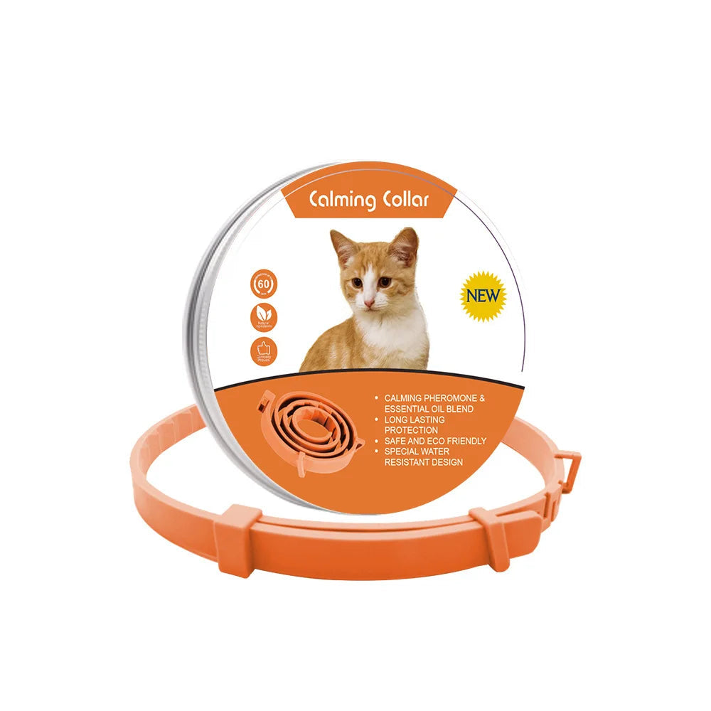 SerenityCare™ Pheromone-Infused Calming Collar | Natural Anxiety Relief for Cats & Dogs | Long-Lasting Stress Reduction | Adjustable Comfort Design - Pet Moda Store