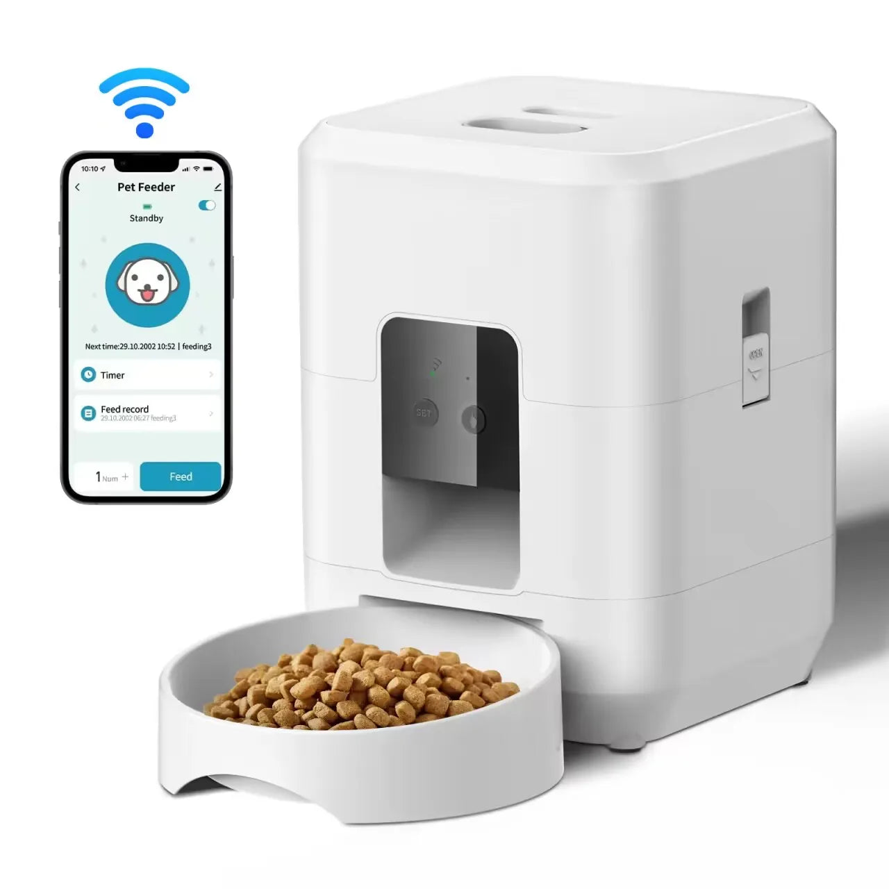 Precision Timed Pet Feeding System - Smart Portion Control Technology - Slow-Feed Design for Healthier Digestion - Premium Automated Food Dispenser for Cats & Dogs - Pet Moda Store