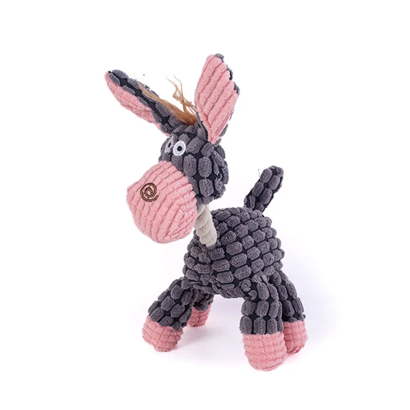 DuraCord™ Premium Animal Plush Collection | Bite-Resistant Squeaky Dog Toys | Corduroy Training Companions | For Small to Large Breeds - Pet Moda Store
