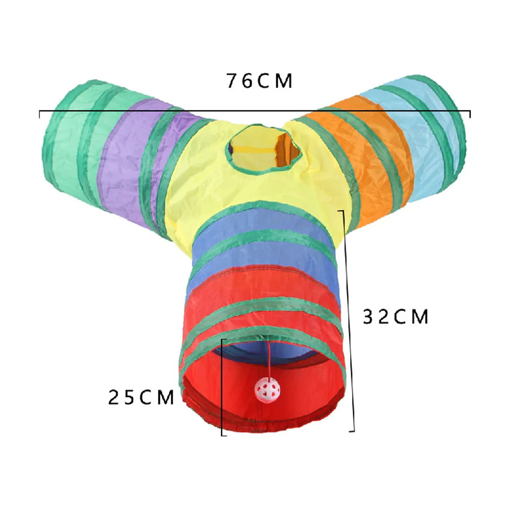 InstinctPlay™ Collapsible Cat Tunnel | Premium Pop-Up Hide & Seek System | Portable Interactive Hunting Den | Stimulates Natural Feline Behavior - Pet Moda Store